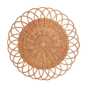 Bamboo and Rattan Woven Circular Dining Table Mat