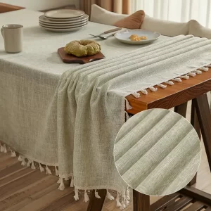 Bamboo Knot Linen Thickened Tablecloth