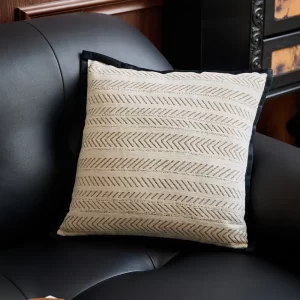 Chenille Fishbone Patterned Jacquard Pillow