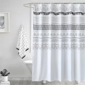 Line Waterproof Thickened Minimalist Shower Curtain