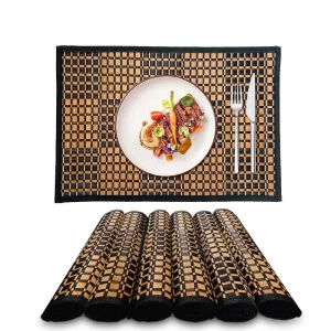 Weaving Bamboo Edging Anti Slip Placemat