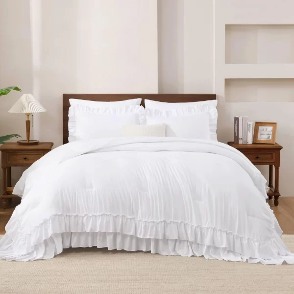 White Ruffle Edge White Ruffle Edge Set - JSPEED